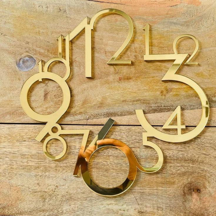 Abstract Elegant Numeral Clock Ring for DIY Projects